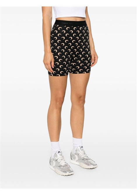 mini short moon jersey donna nero MARINE SERRE | WSH007A CJER0001IT99